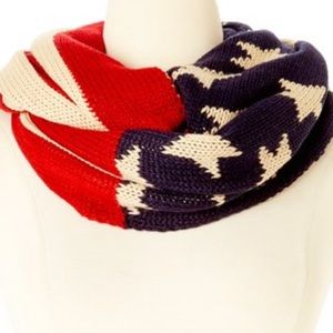American Flag Knit Infinity Scarf
